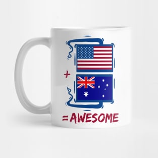 Australian and American Is Awesome Mug